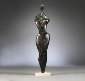 Stanislaw Wysocki. Female sculpture of patinated bronze (cd)