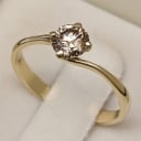 Solitaire ring in 14 kt. gold with a diamond of 0.50 ct.