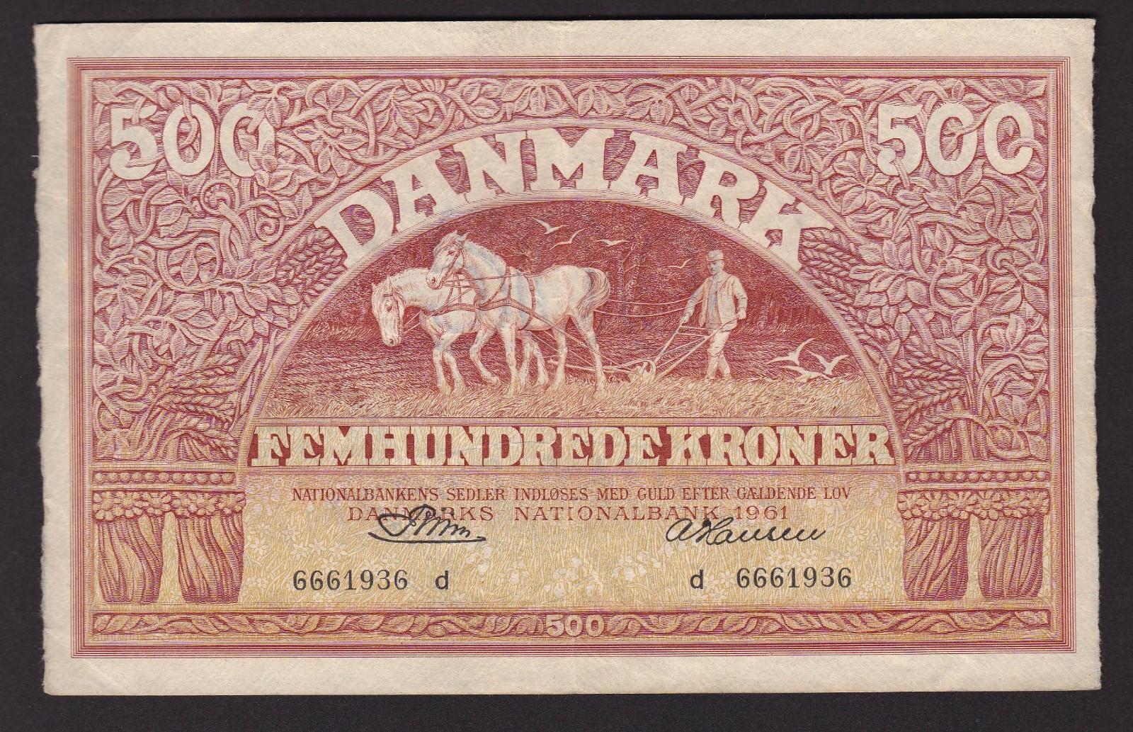 Danmark 500 Kroner 1961 D | Lauritz.com