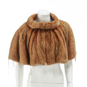 7071 - Kopenhagen Fur. Stole made of dyed mink, size approx. 38-42