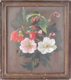 Ubekendt kunstner, ca. 1900: Blomsterstilleben med anemoner