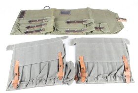 Three reproductions of German magazine pouches for the MP40