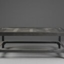 Sofabord industrielt design, i metal