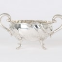 Cohr: Creamer and sugar bowl made of silver. (2)