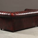 Chapel. Tre pers. chesterfield sofa, rød læder