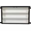 Wall-hung display cabinet, black lacquered.
