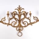 Large wall lamp from the 50s made of gilded brass