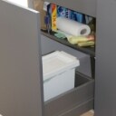 Nolte Küchen. Komplet køkken med køkkenø, bordplade i skifer m/ underlimet vask, samt fuld Bosch hvidevarepakke.