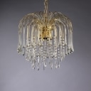 'Teardrop' chandelier of Murano glass and brass from the 70s