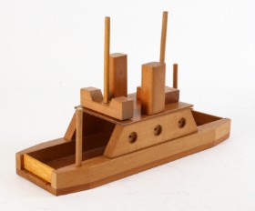 Kay Bojesen, toy ferry made of beech wood