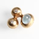 Ole Lynggaard. Fairytale lock with aquamarine and diamonds in 14 kt. gold from the Fairytale series