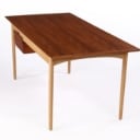 Ib Kofod-Larsen for Fredericia chair factory. Rare free-standing desk in teak/oak