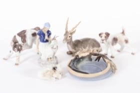 Royal Copenhagen/Bing & Grøndahl/Dahl Jensen. Samling porcelænsfigurer (6)