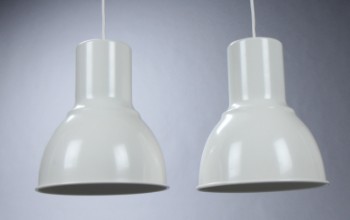 Ubekendt lampeproducent. Par pendler, hvidlakeret (2)