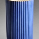 Lyngby vase, blå med guldkant