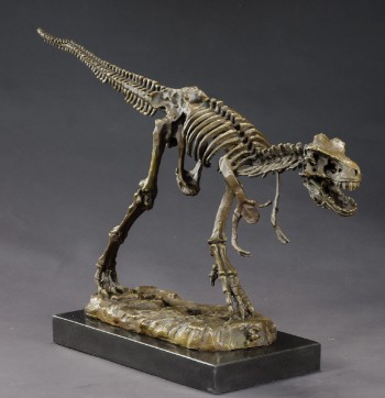 T-Rex dinosaur bronzeskulptur
