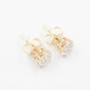 Pair of brilliant earrings in 14 kt gold with Lab Grown diamonds of 2.00 ct. (2)