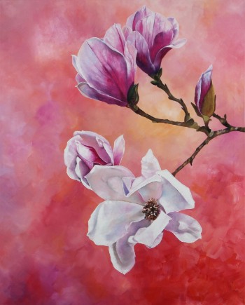 Leila Holberg. Magnolia, 99 x 79 cm