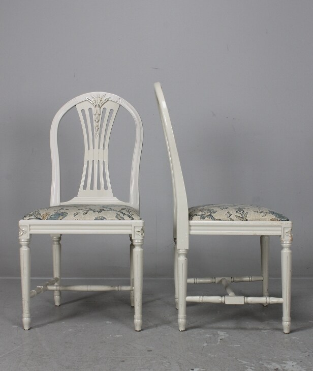 Stolar, gustaviansk stil, modell Axet, 12 st