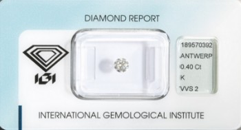 Løs brillantslebne diamant 0,40ct