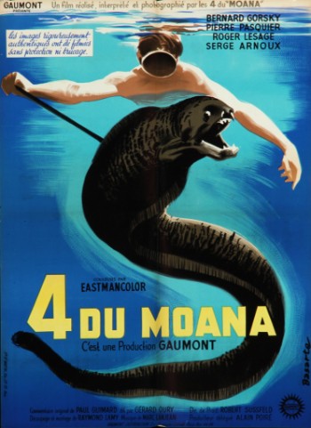 Fransk plakat, 4 du Moana, 1959.