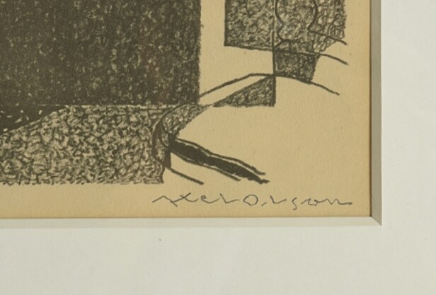 Axel Olson Litografi Halmstadgruppen