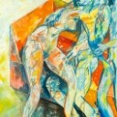 Professor Horst Böhm, diptych dancing couples. (2)