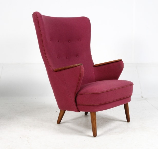 Danish furniture manufacturer. High and low-backed armchair, 1950s (2)