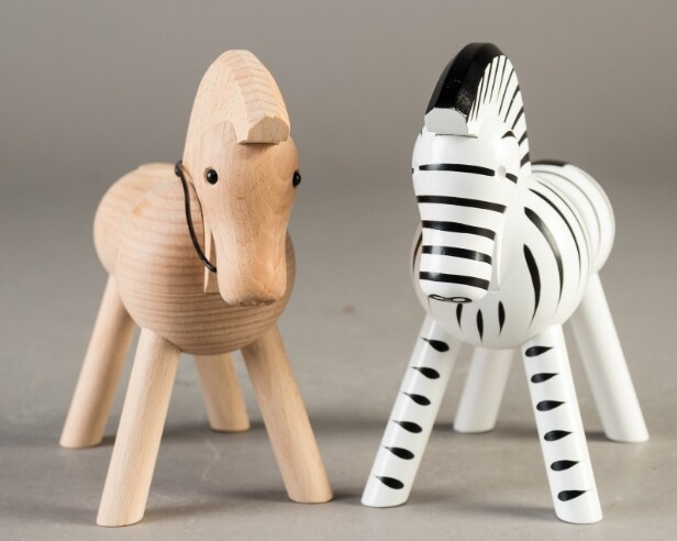 Kay Bojesen: Zebra, hest og 2 aber (4)