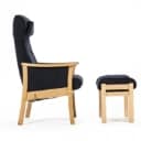 Danish furniture manufacturer: Otium armchair with stool, oak (2)