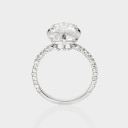 Elegant white gold ring with lab-created diamonds*, approx. 5.67 ct. IGI certified Size 53