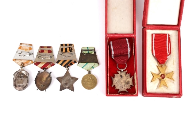 A large collection of primarily Russian and Polish medals and badges