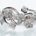 Brilliant ring of 14 kt white gold 0.20 ct