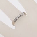 Leif Jørgensens Guldsmedie. Alliance ring in 14 kt. white gold, 0.25 ct., size 49.5