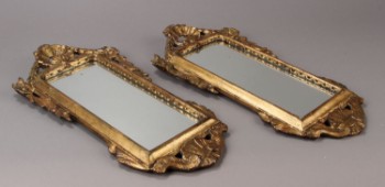 Et par små barok spejle, 1700-tallets anden halvdel. (2)