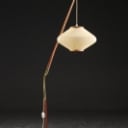 Svend Aage Holm Sørensen, tilskrevet. Standerlampe af teak og messing, 1950'erne