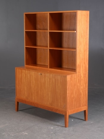 Todelt reol/skrivebord af teak