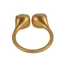 Emerald ring in satin gold, approx. 3.51 ct. Size 54