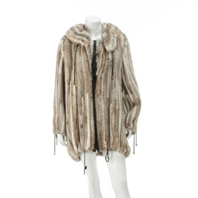 6824 - Kopenhagen Fur. Knitted mink jacket. size 40