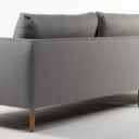 153036, 153037 - Wendelbo. 2.5 seater sofa with chaise longue model 056, grey