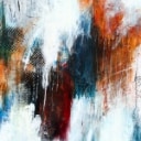 Vivian Søndergaard. Painting, acrylic on canvas, abstract composition.