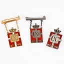 Georg Jensen: Three Royal Marks - 1 of gold and two of silver (3)
