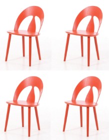 Børge Mogensen for FDB. Four shell chair - Model J45 - Blood Orange (4)