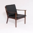 Two cushion sets for Ole Wanscher's armchair, model PJ-112, black leather (2)