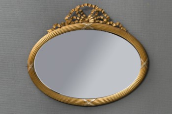 Forgyldt ovalt spejl ca.1900