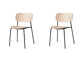 Norm Architects for Audo Copenhagen. 2 x Co Chair Spisebordsstol, natur eg med sort stel (2)