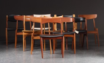 Glostrup Møbelfabrik, Magnus Olesen m.fl. Samling div. blandede stole, 1960-70erne (11)