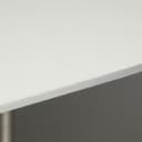 Vizion Furniture. Spisebord med udtræk, hvid laminat/ alukant. Model Arco. 