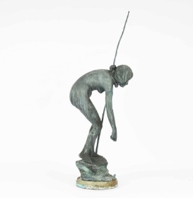 Victor Heinrich Seifert (1870-1953): Skulptur af patineret bronze i form af kvinde