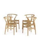 Hans J. Wegner. Sæt på fire Y-stole af bøg, model CH24 (4)